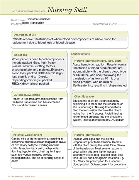 blood transfusion ati|blood transfusion nursing skill ati.